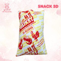 Gấu Bông Gối Ôm 3D Bim Bim In Hình Gói Bánh Snack Oishi, Lay's, Mì Gói Hảo Hảo, Bia Tiger Cho Bé Yêu