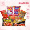 Gấu Bông Gối Ôm 3D Bim Bim In Hình Gói Bánh Snack Oishi, Lay's, Mì Gói Hảo Hảo, Bia Tiger Cho Bé Yêu