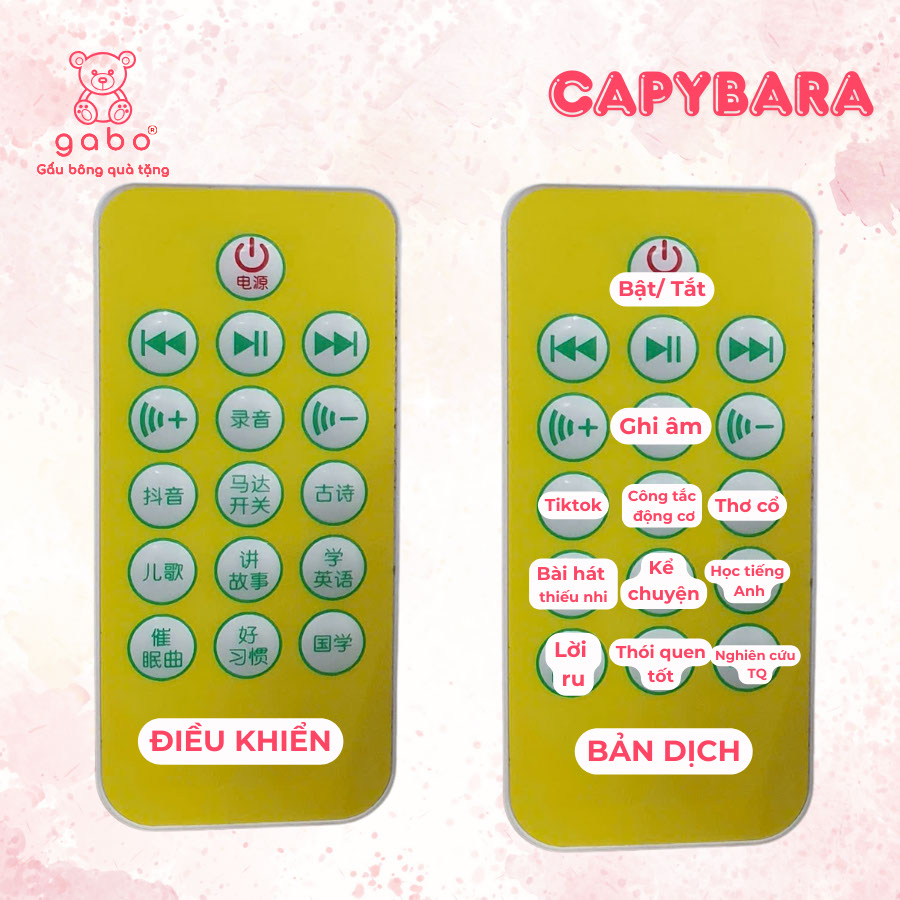 capybara-nhac-dien-nhay-tung-tung Gấu Bông Capybara Nhảy Tưng Tưng Thông Minh – Ghi Âm, Phát Nhạc, Kèm Điều Khiển Cao Cấp