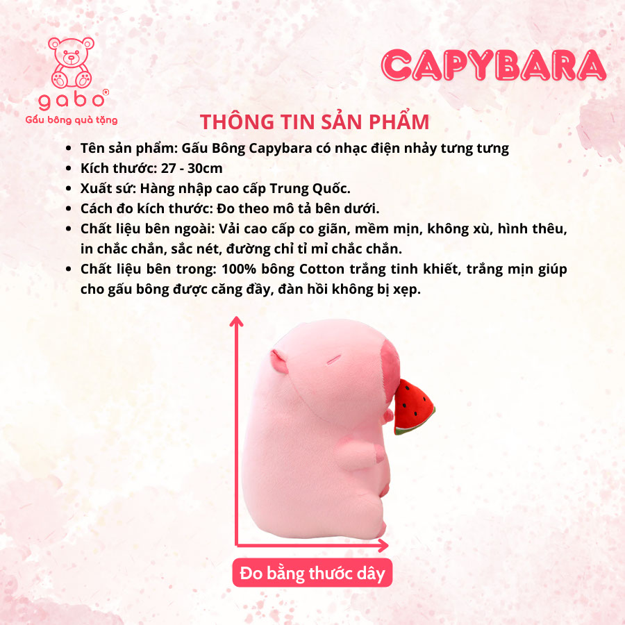 capybara-nhac-dien-nhay-tung-tung Gấu Bông Capybara Nhảy Tưng Tưng Thông Minh – Ghi Âm, Phát Nhạc, Kèm Điều Khiển Cao Cấp