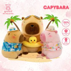 Gấu Bông Capybara Mặc Đồ Đi Biển, Capybara Phao Vịt Đeo Kính