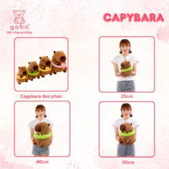 Gấu Bông Capybara Mặc Đồ Đi Biển, Capybara Phao Vịt Đeo Kính 5 Gấu Bông Capybara Mặc Đồ Đi Biển, Capybara Phao Vịt Đeo Kính