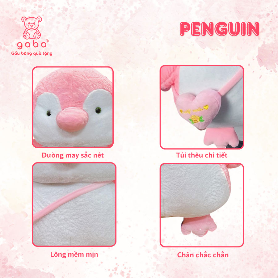 Gấu Bông Chim Cánh Cụt Đeo Túi, Chim Cánh Cụt Mập Mạp Khổng Lồ Đeo Túi