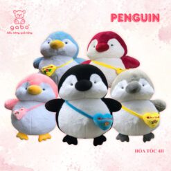 Gấu Bông Chim Cánh Cụt Đeo Túi, Chim Cánh Cụt Mập Mạp Khổng Lồ Đeo Túi