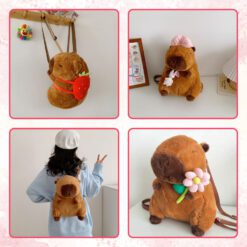 Balo Gấu Bông Capybara, Chuột Lang Ngoại Giao Lông Mịn 5 Balo Gấu Bông Capybara, Balo Chuột Lang Ngoại Giao, Ba lô Capybara, Ba Lô Nhồi Bông Chú Chuột Đáng Yêu