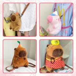 Balo Gấu Bông Capybara, Chuột Lang Ngoại Giao Lông Mịn 2 Balo Gấu Bông Capybara, Balo Chuột Lang Ngoại Giao, Ba lô Capybara, Ba Lô Nhồi Bông Chú Chuột Đáng Yêu