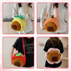 Balo Gấu Bông Capybara, Chuột Lang Ngoại Giao Lông Mịn 1 Balo Gấu Bông Capybara, Balo Chuột Lang Ngoại Giao, Ba lô Capybara, Ba Lô Nhồi Bông Chú Chuột Đáng Yêu