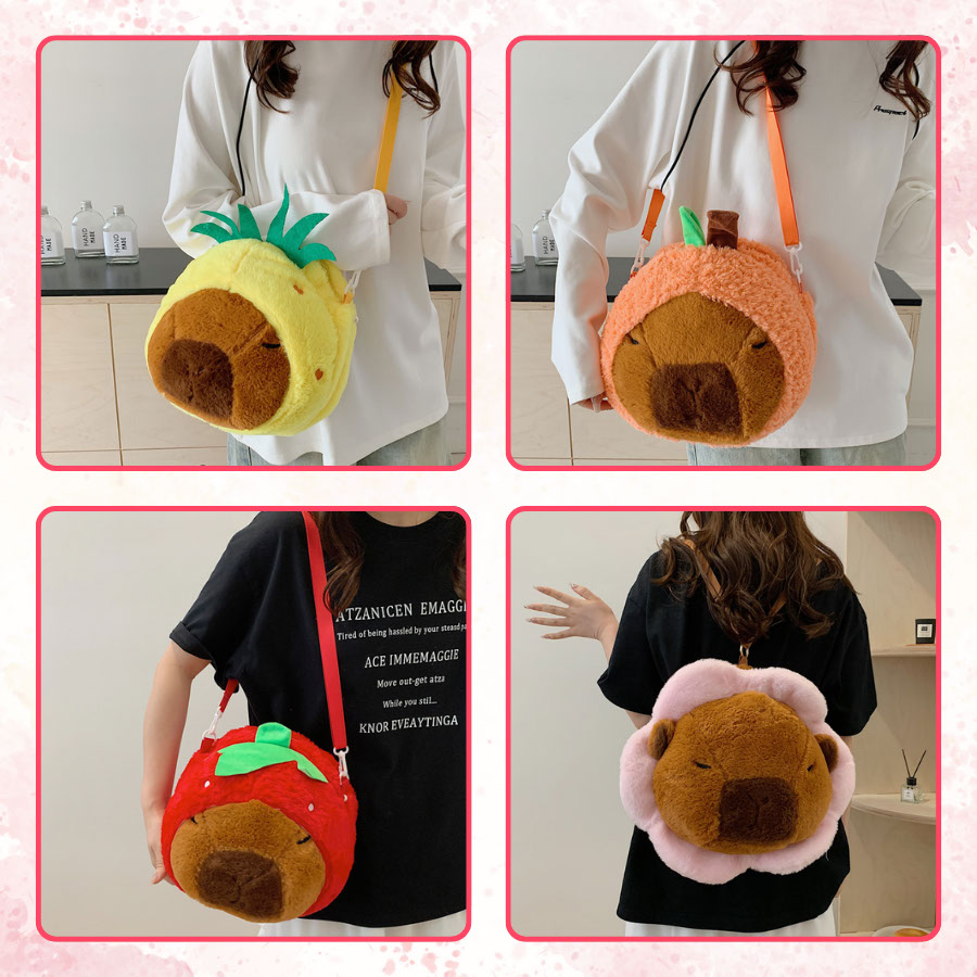 Balo Gấu Bông Capybara, Chuột Lang Ngoại Giao Lông Mịn 11 Balo Gấu Bông Capybara, Balo Chuột Lang Ngoại Giao, Ba lô Capybara, Ba Lô Nhồi Bông Chú Chuột Đáng Yêu