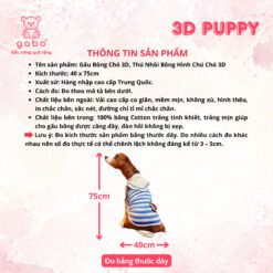 Gấu Bông Hình Chó 3D Giống Y Như Thật, Gối Ôm Nhồi Bông 3D Cún 7 Gấu Bông Hình Chó 3D Giống Y Như Thật, Gối Ôm Nhồi Bông 3D Cún