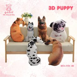 Gấu Bông Hình Chó 3D Giống Y Như Thật, Gối Ôm Nhồi Bông 3D Cún 1 Gấu Bông Hình Chó 3D Giống Y Như Thật, Gối Ôm Nhồi Bông 3D Cún