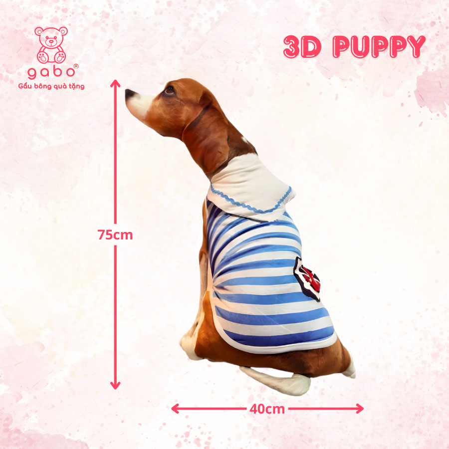 Gấu Bông Hình Chó 3D Giống Y Như Thật, Gối Ôm Nhồi Bông 3D Cún 13 Gấu Bông Hình Chó 3D Giống Y Như Thật, Gối Ôm Nhồi Bông 3D Cún