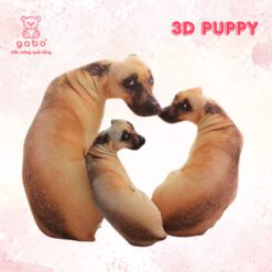 Gấu Bông Hình Chó 3D Giống Y Như Thật, Gối Ôm Nhồi Bông 3D Cún 4 Gấu Bông Hình Chó 3D Giống Y Như Thật, Gối Ôm Nhồi Bông 3D Cún