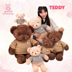 Gấu Bông Teddy Áo Len, Gấu Teddy Ôm Tim Lông Xù Cao Cấp 2 Gấu Bông Teddy Áo Len, Gấu Teddy Ôm Tim Lông Xù Cao Cấp