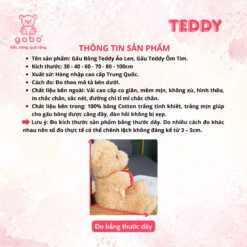 Gấu Bông Teddy Áo Len, Gấu Teddy Ôm Tim Lông Xù Cao Cấp 7 Gấu Bông Teddy Áo Len, Gấu Teddy Ôm Tim Lông Xù Cao Cấp