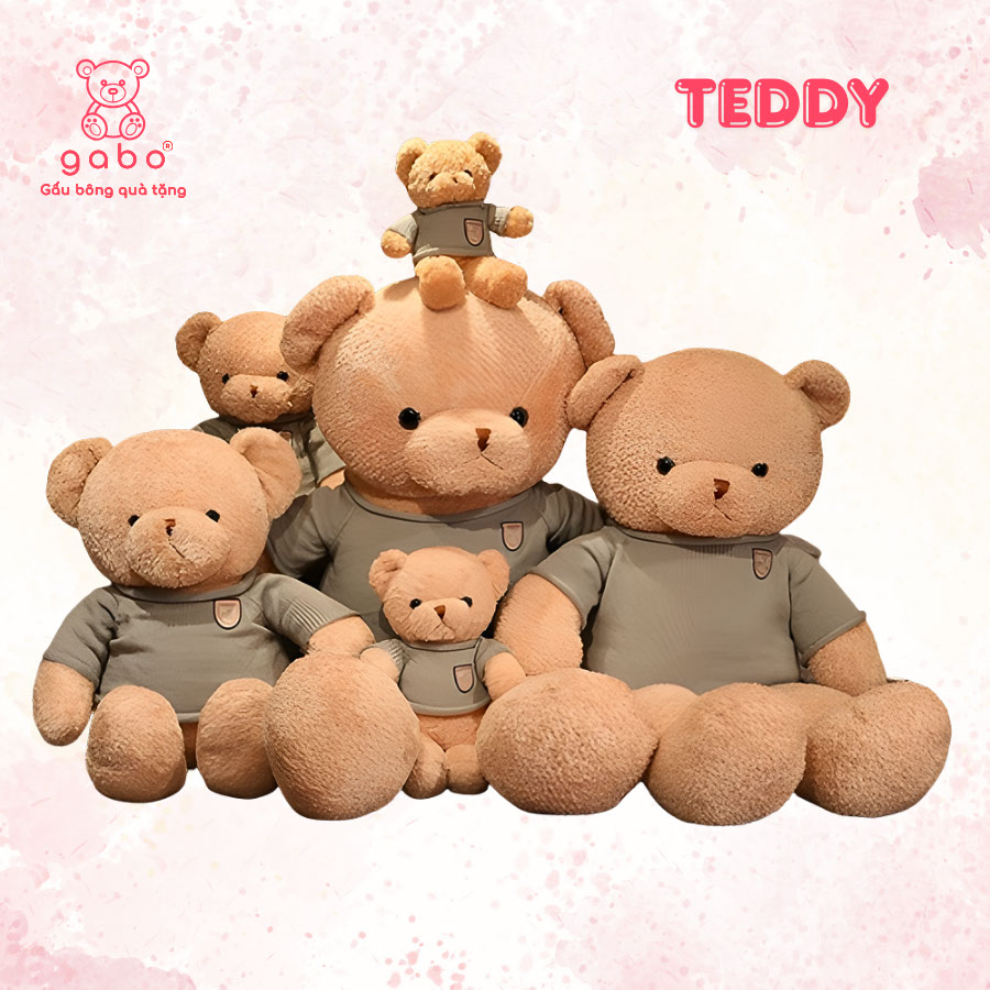 Gấu bông quà tặng gabo gấu bông teddy áo len là mẫu Gấu Bông Teddy Áo Len, Gấu Teddy Ôm Tim Lông Xù Cao Cấp