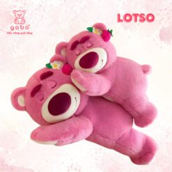 Gấu Bông Lotso tai dâu, Gấu Dâu cao cấp gối ôm cho bé gối ôm dài
