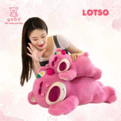 Gấu Bông Lotso tai dâu, Gấu Dâu cao cấp gối ôm cho bé gối ôm dài
