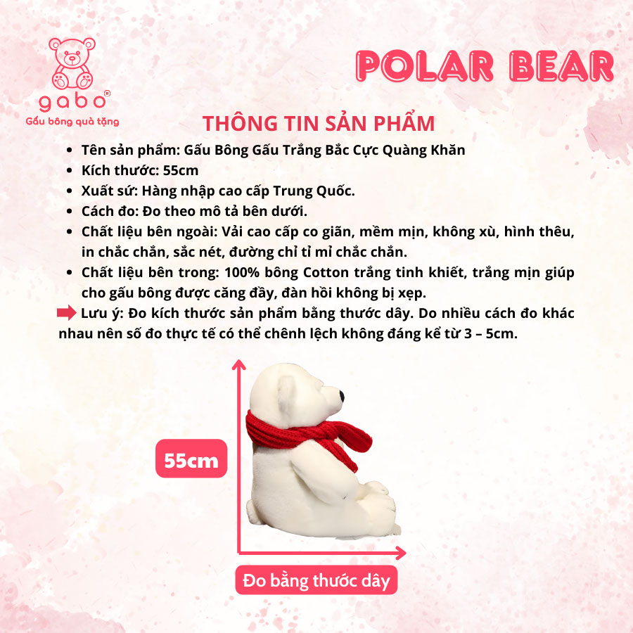 Gấu bông gấu bắc cực trắng quàng khăn là mẫu g Gấu Bông Gấu Trắng Bắc Cực Quàng Khăn Noel Cao Cấp - Trang Trí Giáng Sinh,Noel, Quà Tặng Độc Đáo