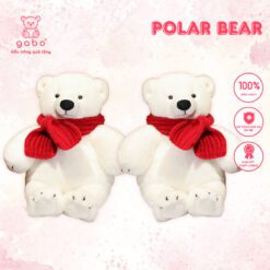 Gấu Bông Gấu Trắng Bắc Cực Quàng Khăn Noel Cao Cấp - Trang Trí Giáng Sinh,Noel, Quà Tặng Độc Đáo