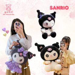 Gấu Bông Kuromi Ác Quỷ, Melody Mặc Váy Tiểu Thư, Kuromi Melody