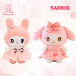 Gấu Bông Kuromi Ác Quỷ, Melody Mặc Váy Tiểu Thư, Kuromi Melody