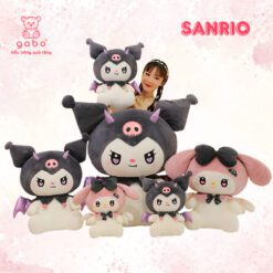 Gấu Bông Kuromi Ác Quỷ, Melody Có Cánh, Kuromi Tóc Đen Đeo Cánh 2 Gấu Bông Kuromi ác quỷ, Melody có cánh, Kuromi tóc đen đeo cánh quà tặng cho bé người yêu