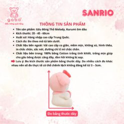 Gấu Bông Thỏ Melody Ôm Dâu, Kuromi Ôm Dâu