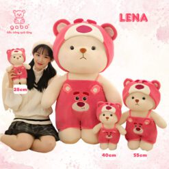 Gấu Bông Lena Cosplay Gấu Dâu, Stick, Kitty, Pikachu Hàng Nhập Khẩu