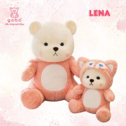Gấu Bông Lena Cosplay Mũ Gấu Dâu, Teddy Mặc Đồ Stick, Mèo DuDu 2 Gấu Bông Lena Cosplay Mũ Gấu Dâu, Teddy Mặc Đồ Stick, Mèo DuDu