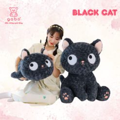 Gấu Bông Mèo Đen Mắt Liếc, Mèo Mun Mắt Liếc 5 Gấu Bông Mèo Đen Mắt Liếc – Mèo Mun Ngồi Siêu Cấp Đáng Yêu & Lầy Lội