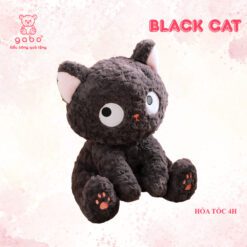 Gấu Bông Mèo Đen Mắt Liếc, Mèo Mun Mắt Liếc 4 Gấu Bông Mèo Đen Mắt Liếc – Mèo Mun Ngồi Siêu Cấp Đáng Yêu & Lầy Lội