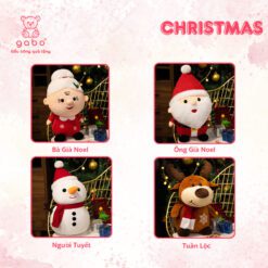 Gấu Bông Ông Già Noel, Người Tuyết, Tuần Lộc, Bà Noel, Rắn May Mắn Noel, Búp Bê Giáng Sinh Merry Christmas 6 Gấu Bông Ông Già Noel, Người Tuyết, Tuần Lộc, Bà Noel, Rắn May Mắn Noel, Búp Bê Giáng Sinh Merry Christmas