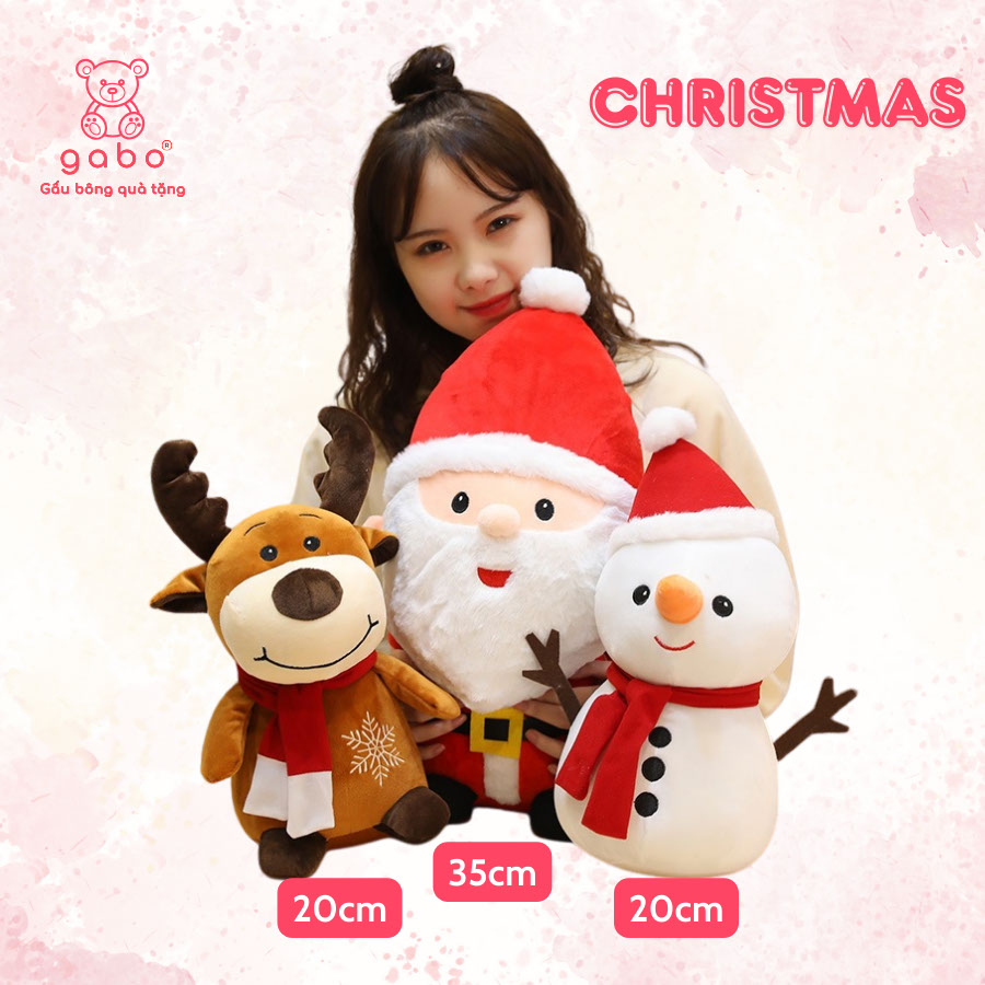 ❄ Gấu Bông Ông Già Noel, Người Tuyết, Tuần Lộc, Bà Noel, Rắn May Mắn Noel, Búp Bê Giáng Sinh Merry Christmas ❄ 4 Gấu Bông Ông Già Noel, Người Tuyết, Tuần Lộc, Bà Noel, Rắn May Mắn Noel, Búp Bê Giáng Sinh Merry Christmas