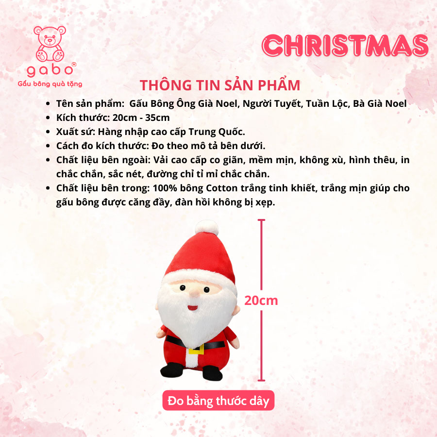 ❄ Gấu Bông Ông Già Noel, Người Tuyết, Tuần Lộc, Bà Noel, Rắn May Mắn Noel, Búp Bê Giáng Sinh Merry Christmas ❄ 10 Gấu Bông Ông Già Noel, Người Tuyết, Tuần Lộc, Bà Noel, Rắn May Mắn Noel, Búp Bê Giáng Sinh Merry Christmas