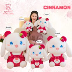 Gấu Bông Thỏ Cinnamon Mặc Đồ Gấu Dâu, Thỏ Melody Cosplay Lotso 2 Gấu Bông Thỏ Cinnamoroll Mặc Đồ Gấu Dâu, Thỏ Melody Cosplay Lotso