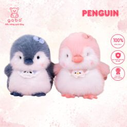 Gấu Bông Chim Cánh Cụt Đeo Yếm, Đeo Túi Lông Kim Dài Hàng Quảng Châu Cao Cấp, Thú Nhồi Bông Khổng Lồ Cao Cấp