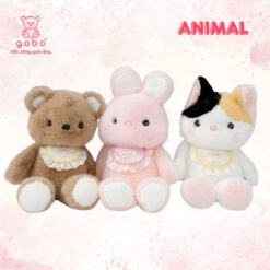 Gấu Bông Chạy Bộ, Thú Nhồi Bông Đeo Yếm Bèo Cao Cấp, Bộ Động Vật Thỏ/Mèo/Teddy Dễ Thương 2 Gấu Bông Chạy Bộ, Thú Nhồi Bông Đeo Yếm Bèo Cao Cấp, Bộ Động Vật Thỏ/Mèo/Teddy Dễ Thương Lông Tơ Quà Tặng Cho Bé