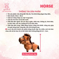 Gấu Bông Ngựa Mã Tiểu Dã, Thú Nhồi Bông Ngựa May Mắn, Ngựa Pony 2026, Linh Vật Năm Mới Mã Đáo Thành Công